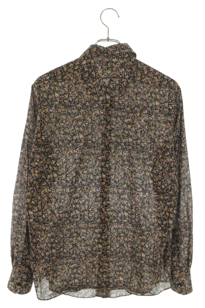 CELINE Floral All-Over Print Cotton Shirt Size XXL