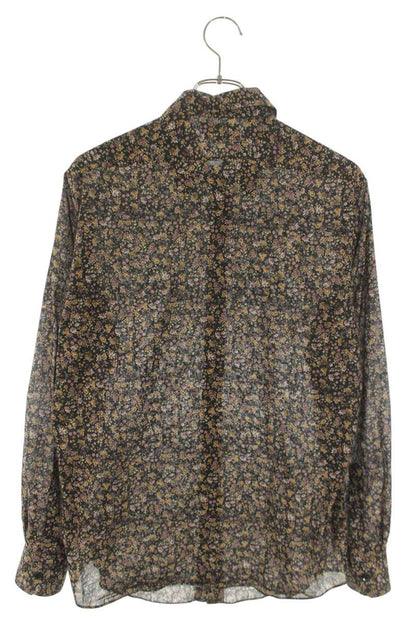 CELINE Floral All-Over Print Cotton Shirt Size XXL