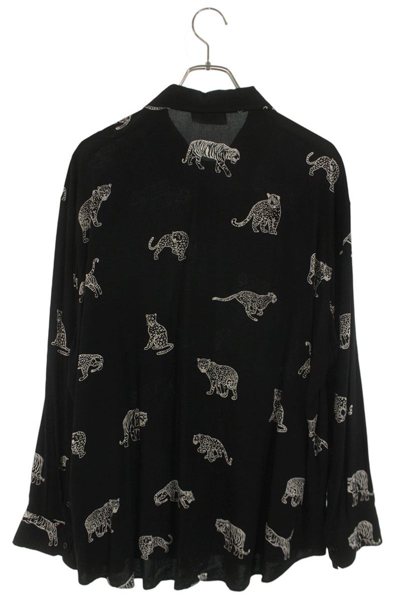 CELINE Animal All-Over Print Rayon Shirt Size XXL