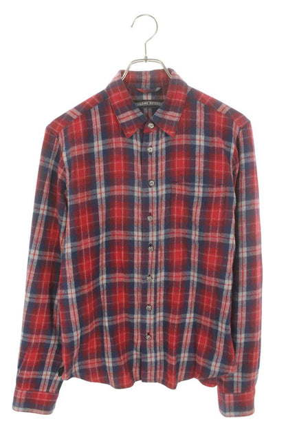 Chrome Hearts LOOSEENDS Cross Ball Button Check Long Sleeve Size M