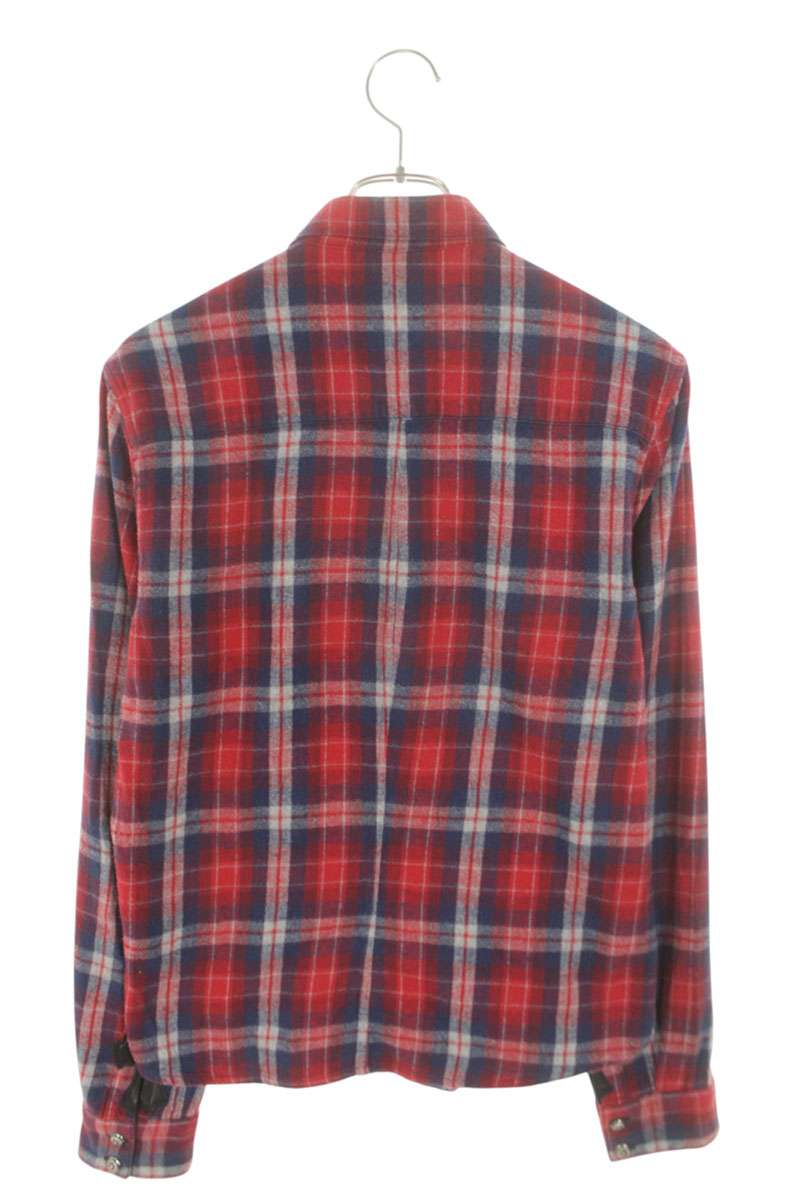 Chrome Hearts LOOSEENDS Cross Ball Button Check Long Sleeve Size M