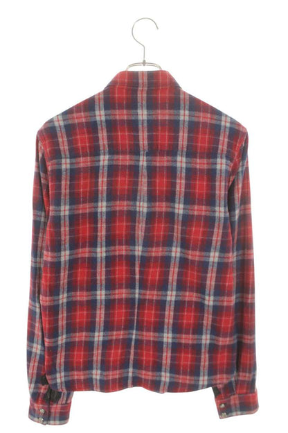 Chrome Hearts LOOSEENDS Cross Ball Button Check Long Sleeve Size M
