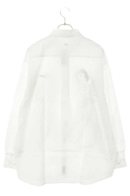 SEQUEL 24AW Snow White Print Cotton Shirt White Size XL