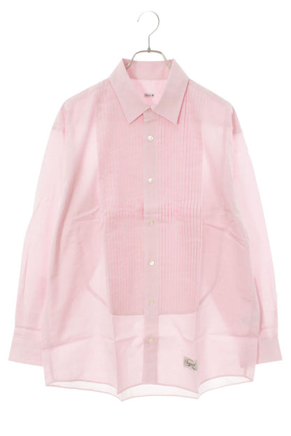 SEQUEL 25SS Pleated Cotton Long Sleeve Shirt Pink Size L