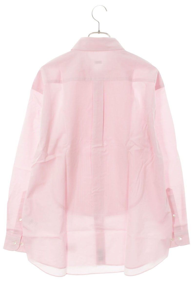 SEQUEL 25SS Pleated Cotton Long Sleeve Shirt Pink Size L