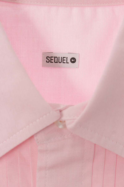 SEQUEL 25SS Pleated Cotton Long Sleeve Shirt Pink Size L