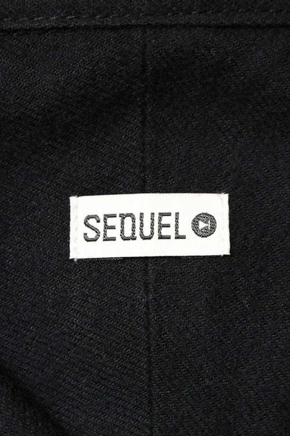 SEQUEL 24AW Open Collar Cotton Shirt Black Size M