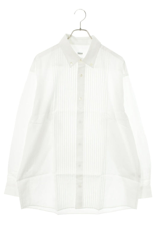 SEQUEL 25SS Pleated Long Sleeve Shirt White Size XL