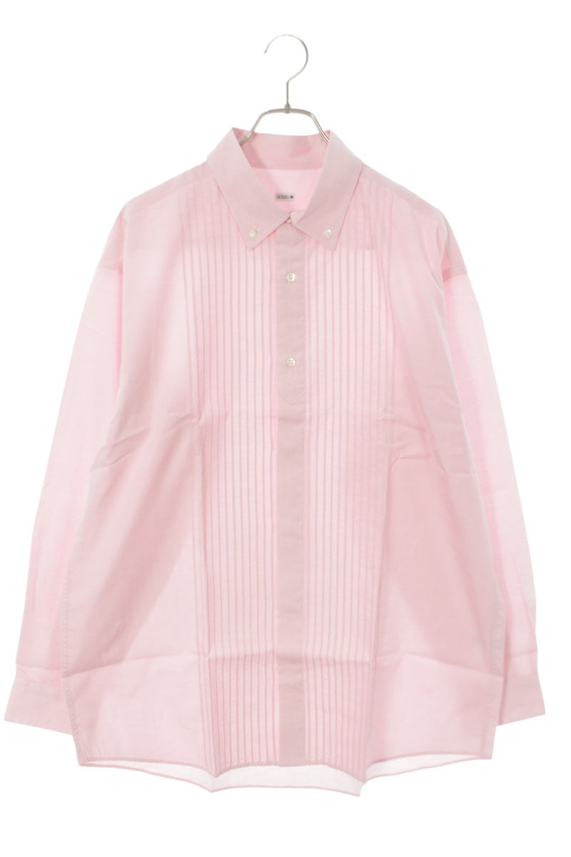 SEQUEL 25SS Pleated Long Sleeve Shirt Pink Size L