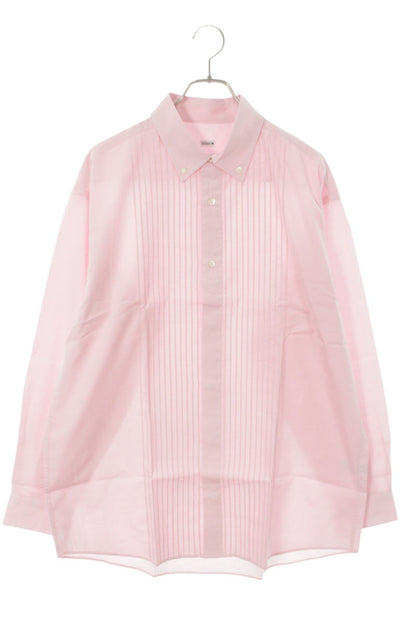 SEQUEL 25SS Pleated Long Sleeve Shirt Pink Size L