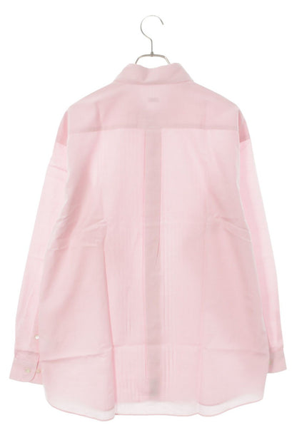 SEQUEL 25SS Pleated Long Sleeve Shirt Pink Size L