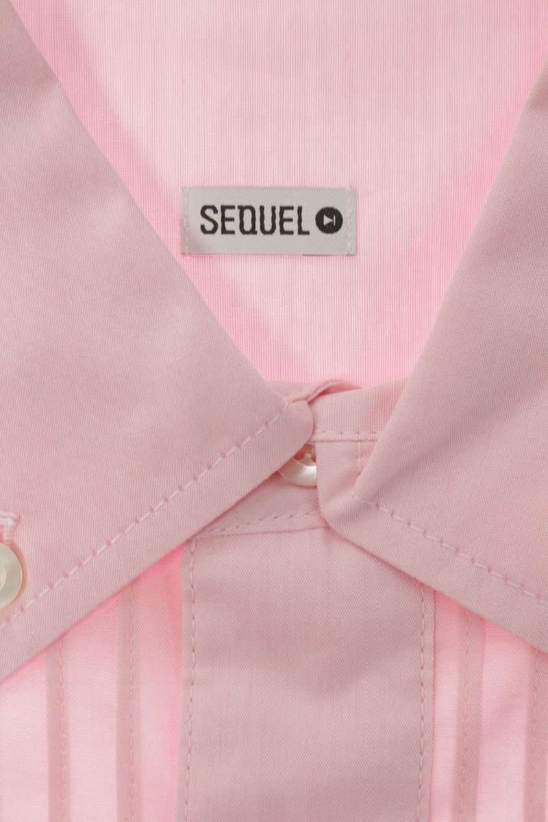 SEQUEL 25SS Pleated Long Sleeve Shirt Pink Size L