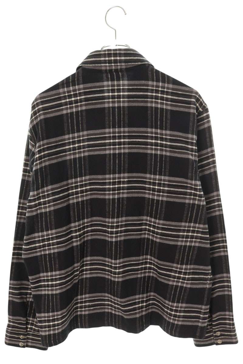 Chrome Hearts WORK DOG Crossball Plaid Long Sleeve Shirt Size M