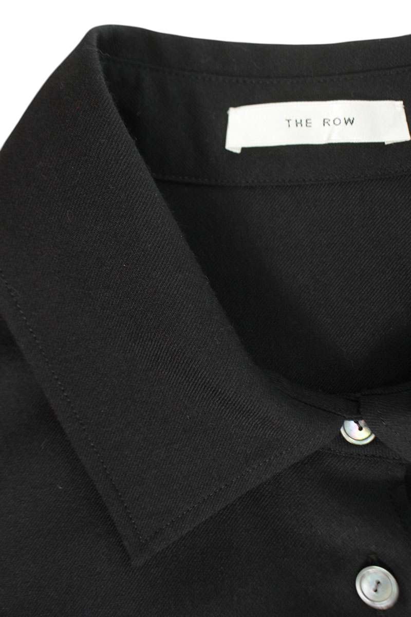 THEROW Wool Long Sleeve Shirt Black Size M