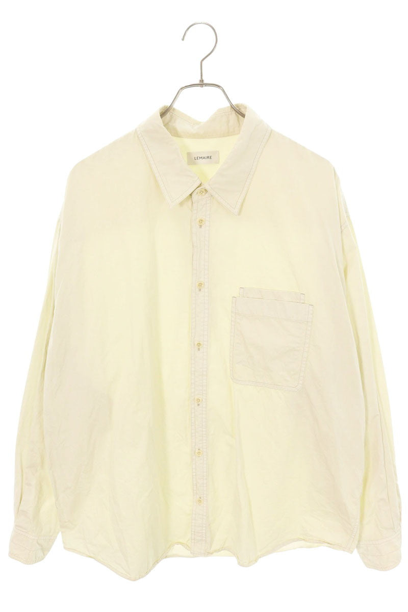 Lemaire Long Sleeve Shirt White Size XL