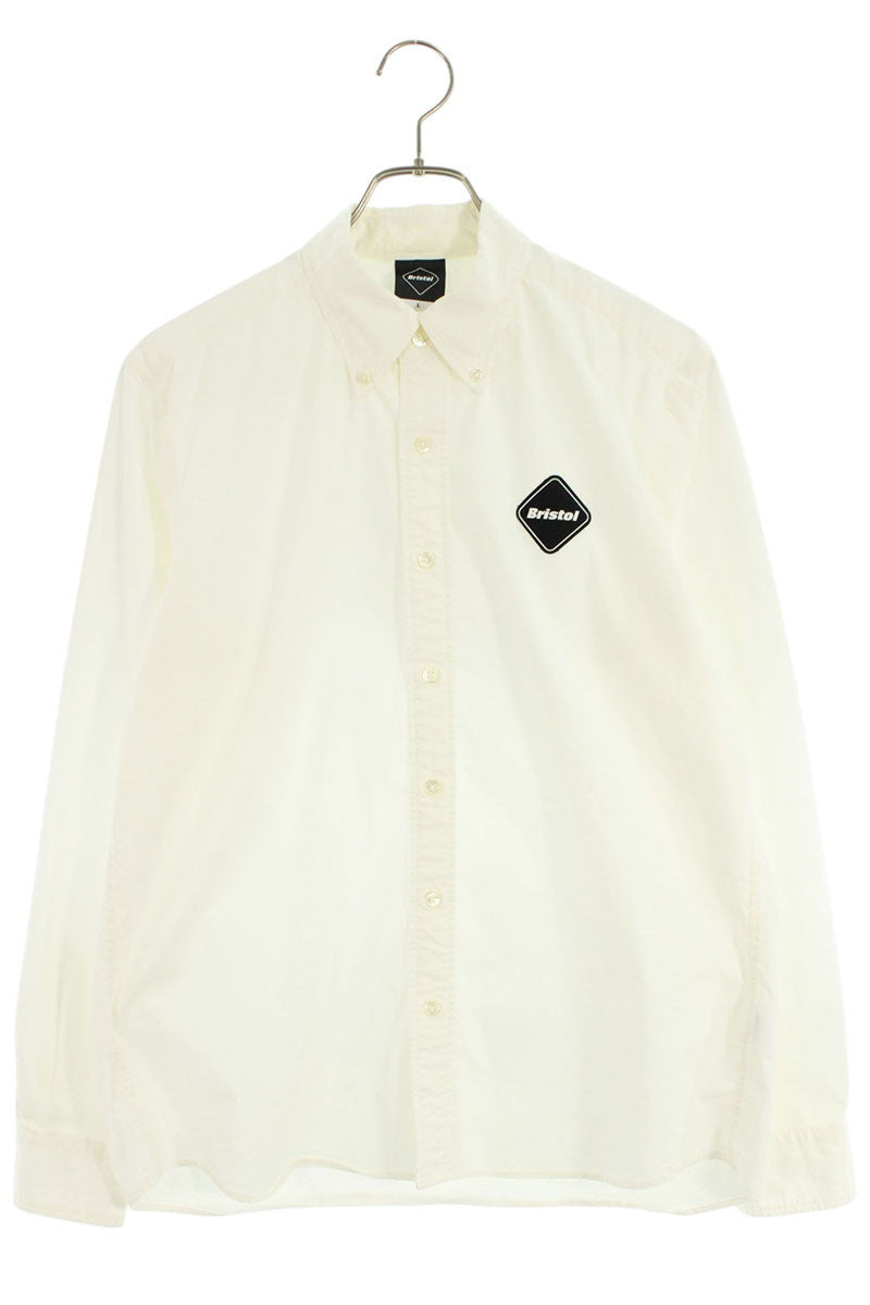 F.C.R.B Logo Patchwork Long Sleeve Shirt White Size L