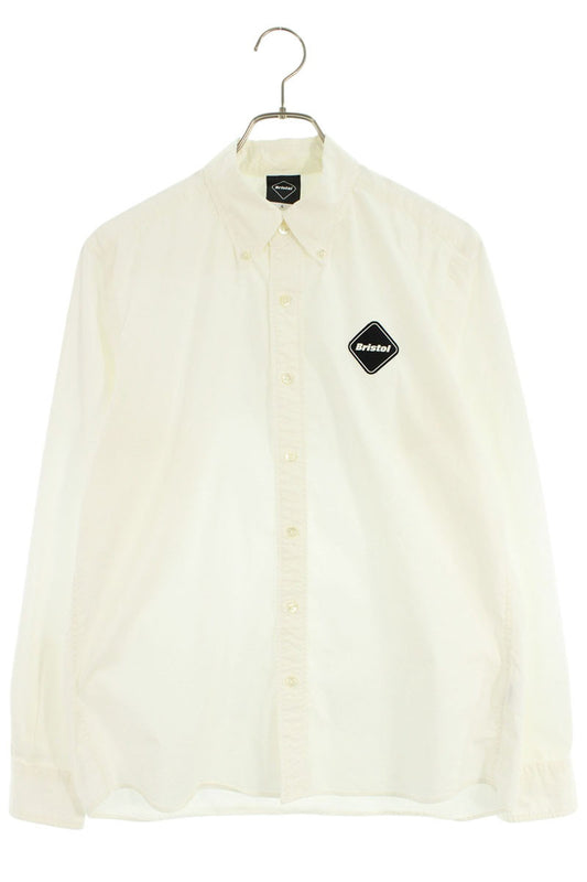F.C.R.B Logo Patchwork Long Sleeve Shirt White Size L