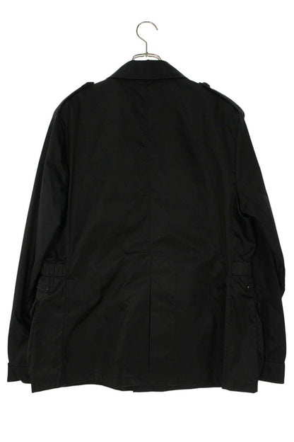 PRADA Re-Nylon Multi-Pocket Logo Long Sleeve Shirt Black Size M