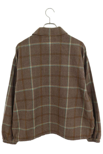 SOPHNET 25AW Wool Check Pullover Long Sleeve Shirt Brown Size S