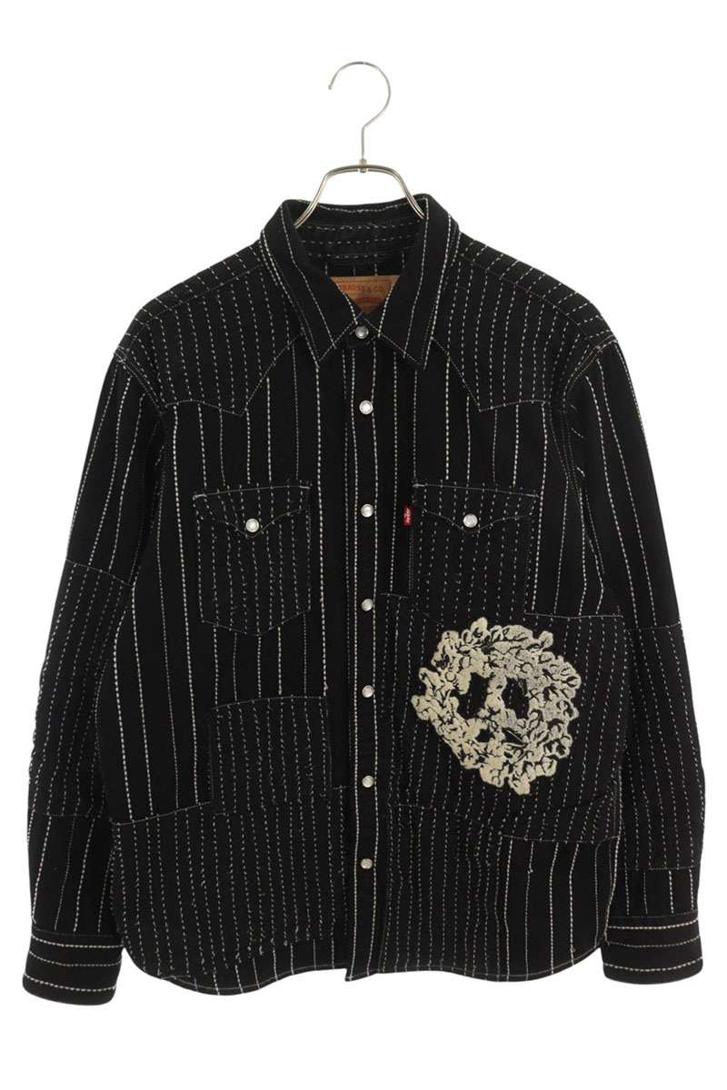 DENIM TEARS Peace Patchwork Western Shirt Multi Size L