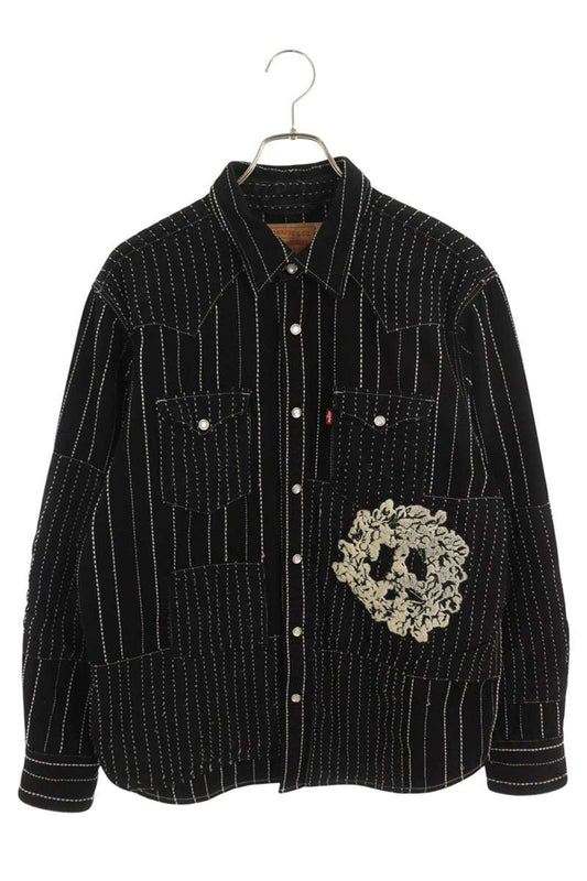 DENIM TEARS Peace Patchwork Western Shirt Multi Size L