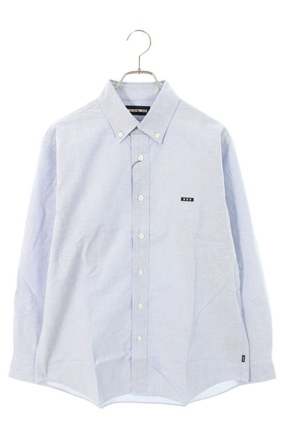 GOD SELECTION XXX Cotton Button-Down Long Sleeve Shirt Blue Size S