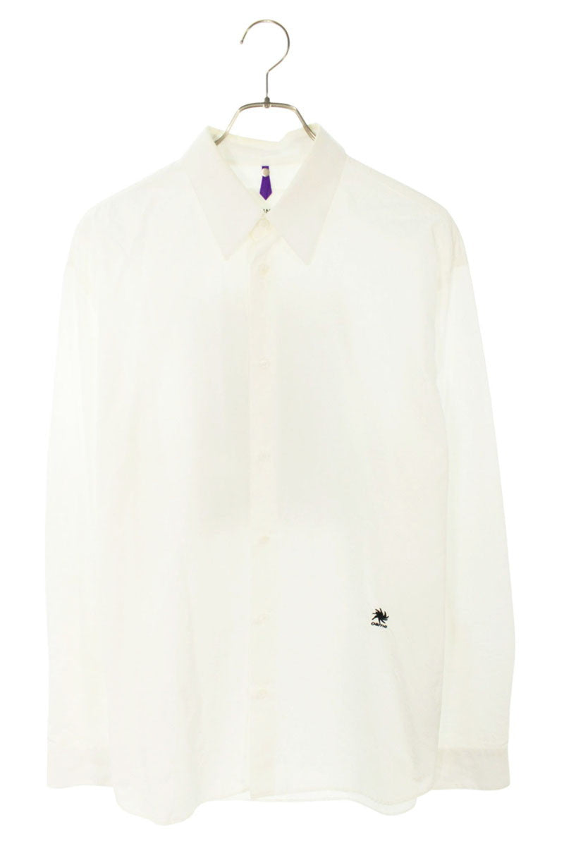 OAMC Back Photo Print Cotton Long Sleeve Shirt White Size M