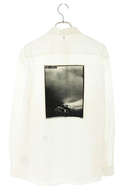 OAMC Back Photo Print Cotton Long Sleeve Shirt White Size M