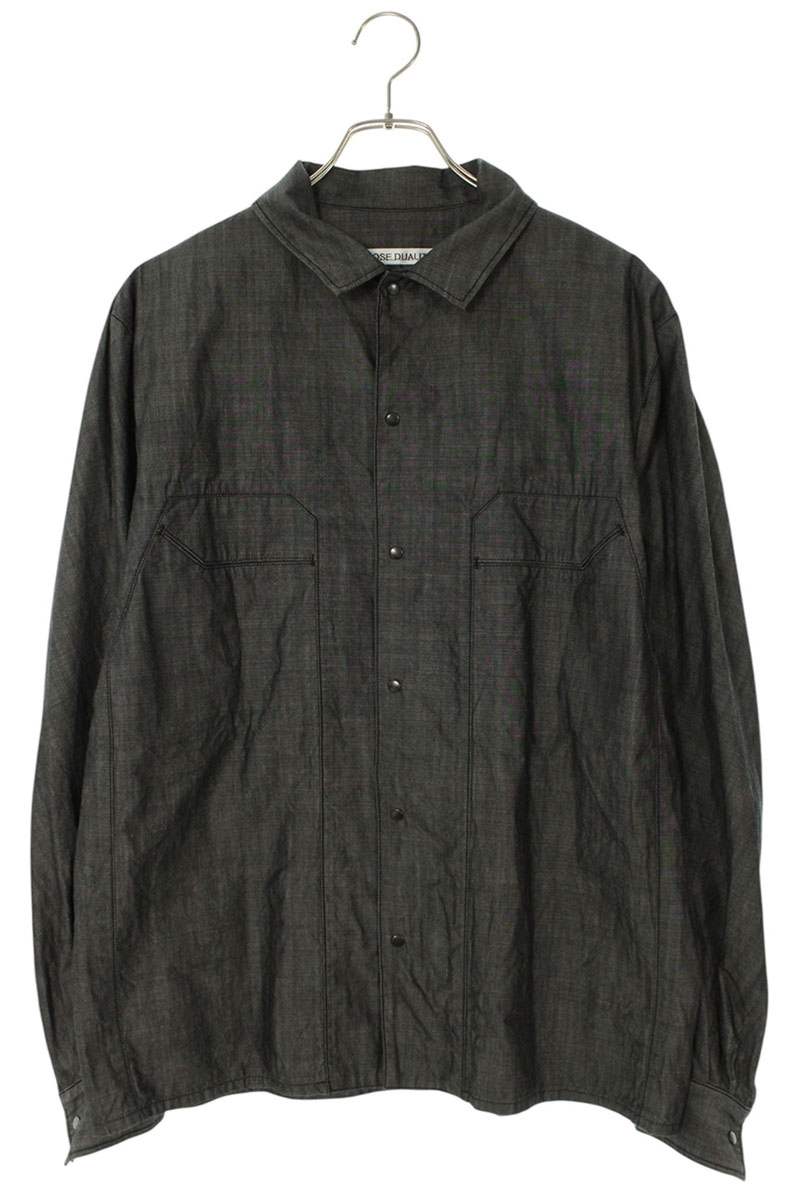 OPPOSE DUALITY 24SS Dungaree Long Sleeve Shirt Black Size S