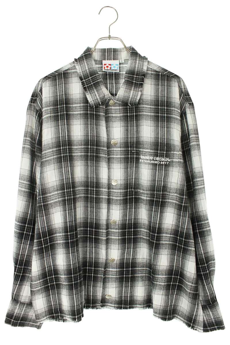 VANDY THE PINK Check Pattern Long Sleeve Shirt Multi Size L