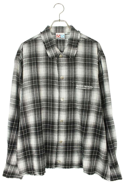 VANDY THE PINK Check Pattern Long Sleeve Shirt Multi Size L