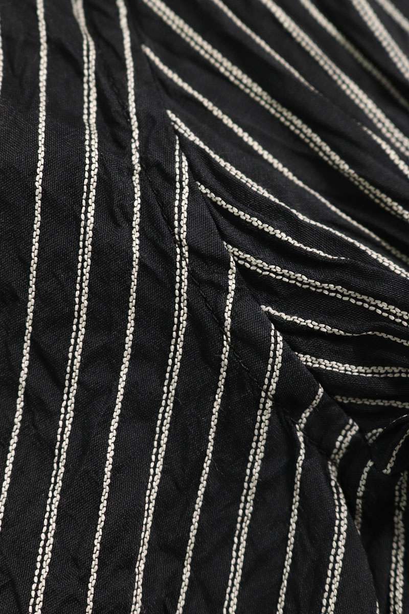 Saint Laurent Paris Striped Long Sleeve Shirt Black Size 38