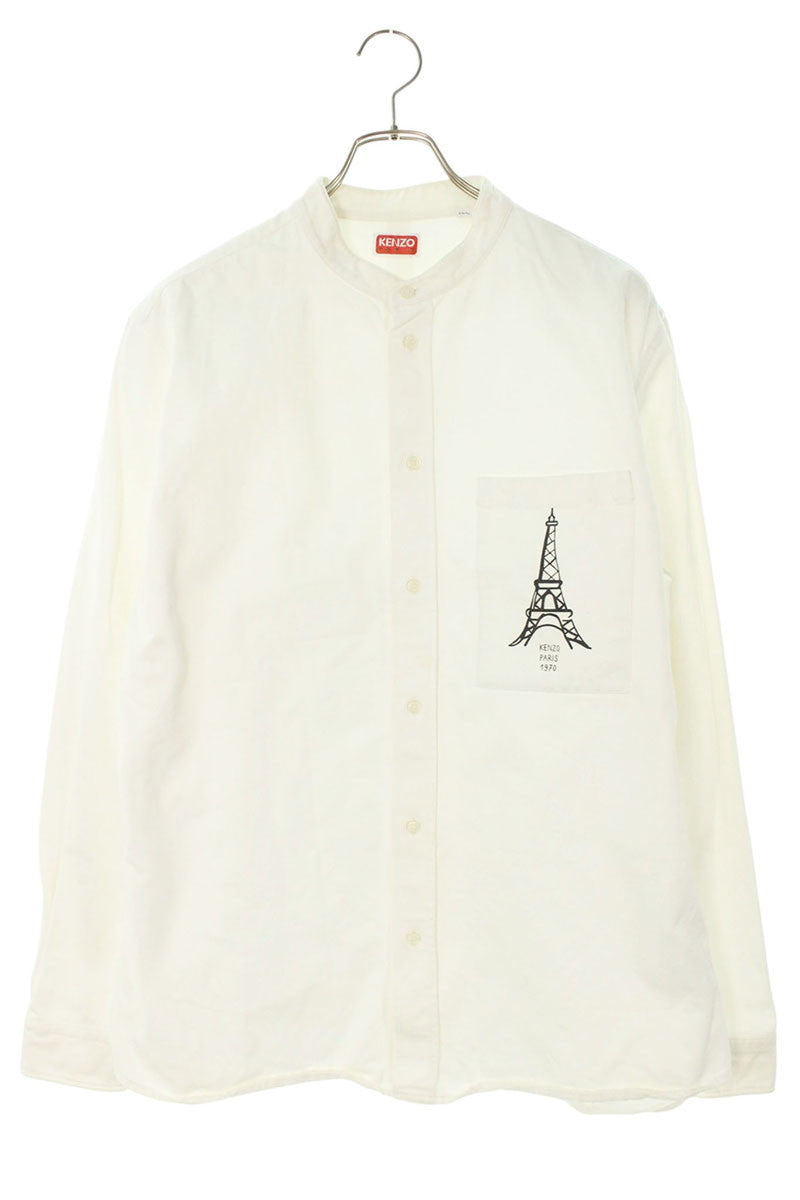 Kenzo Cotton Long Sleeve Shirt White Size XS