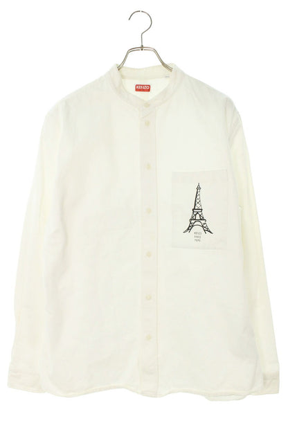 Kenzo Cotton Long Sleeve Shirt White Size XS