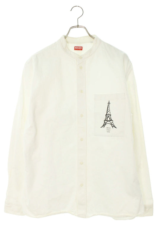 Kenzo Cotton Long Sleeve Shirt White Size XS