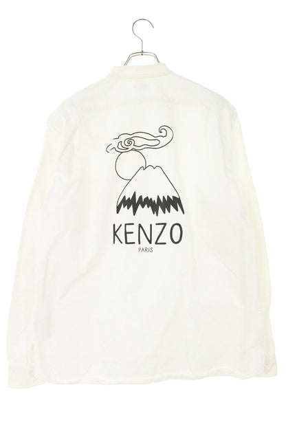 Kenzo Cotton Long Sleeve Shirt White Size XS