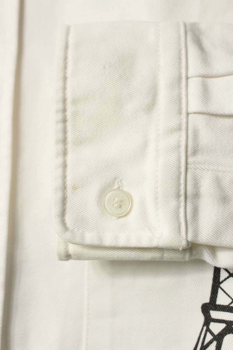 Kenzo Cotton Long Sleeve Shirt White Size XS