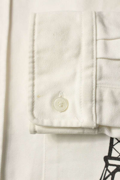 Kenzo Cotton Long Sleeve Shirt White Size XS