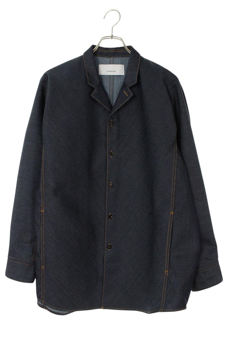 OVERCOAT 25AW Indigo Wool Open Collar Long Sleeve Shirt Size S