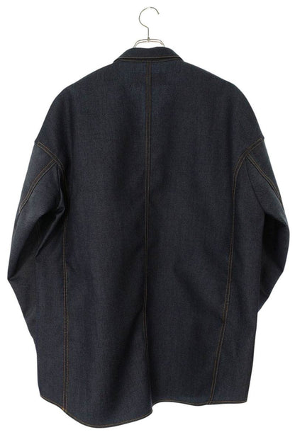 OVERCOAT 25AW Indigo Wool Open Collar Long Sleeve Shirt Size S