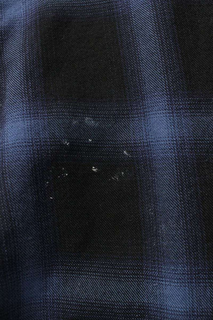 Saint Laurent Paris Long Sleeve Shirt Blue x Black Size 37