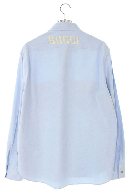 GUCCI Back Logo Cotton Long Sleeve Shirt Multi Size M