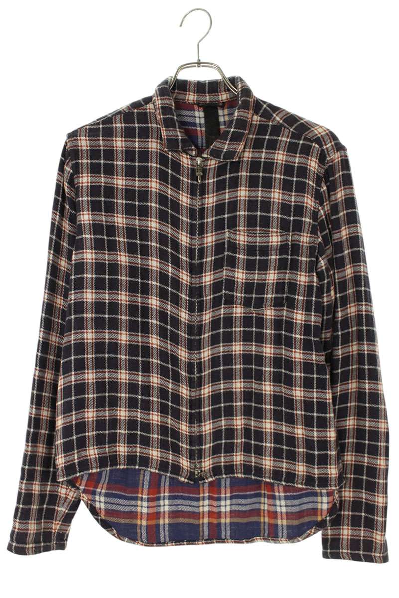 Chrome Hearts Y NOT HEYWOOD Dagger Zip Flannel Shirt Size S