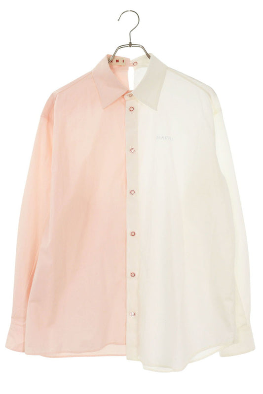 Marni 23AW Paneled Cotton Long Sleeve Shirt Size XXS