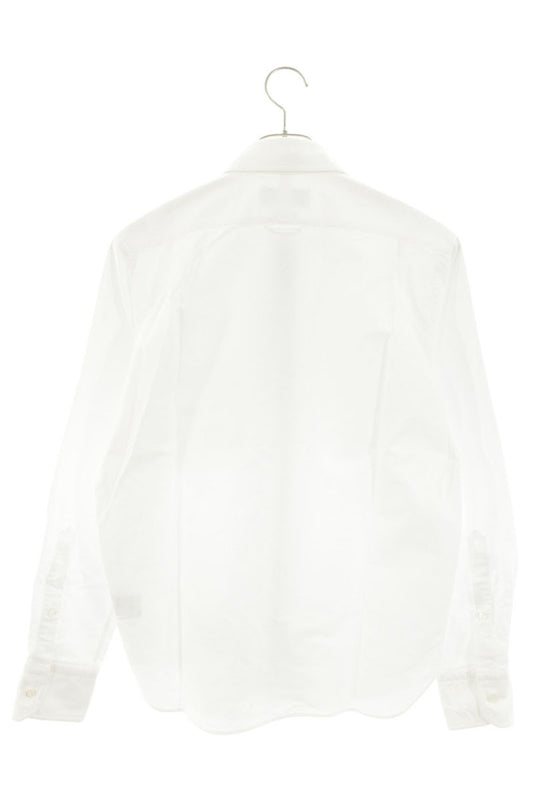THOM BROWNE Tricolor Zip-Up Long Cotton Long Sleeve Shirt Size 1