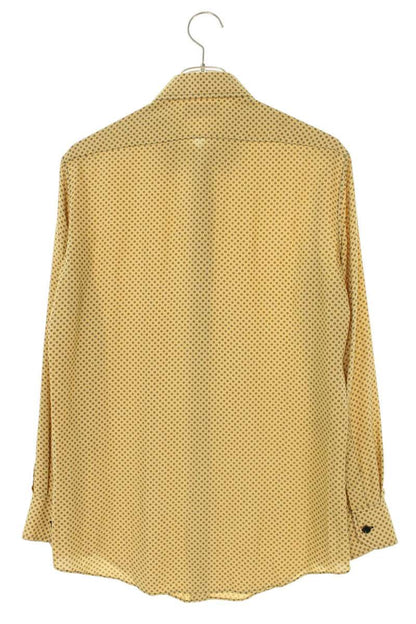 CELINE Square Dot Rayon Long Sleeve Shirt Multi Size XXL