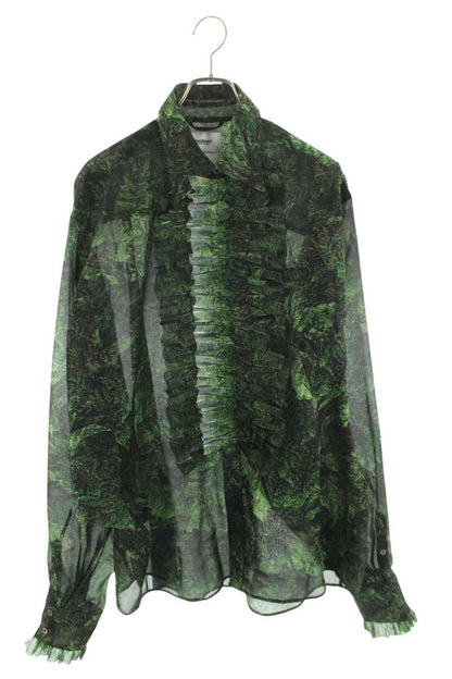 doublet 25SS LETTUCE FRILL SHIRT Green Size M