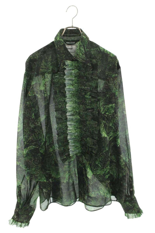 doublet 25SS LETTUCE FRILL SHIRT Green Size M