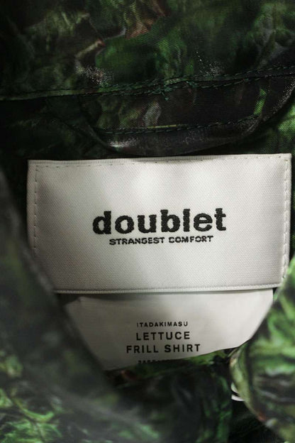doublet 25SS LETTUCE FRILL SHIRT Green Size M