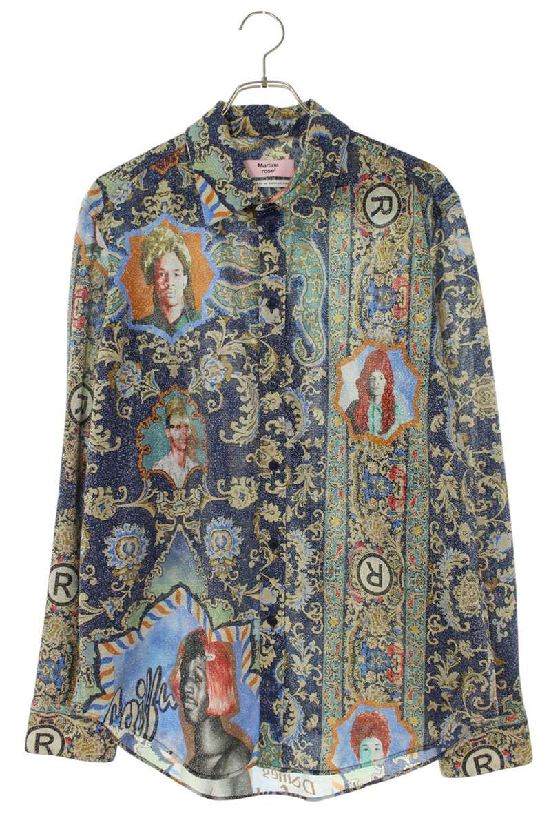 Martine Rose Human Print Long-Sleeve Shirt Size M
